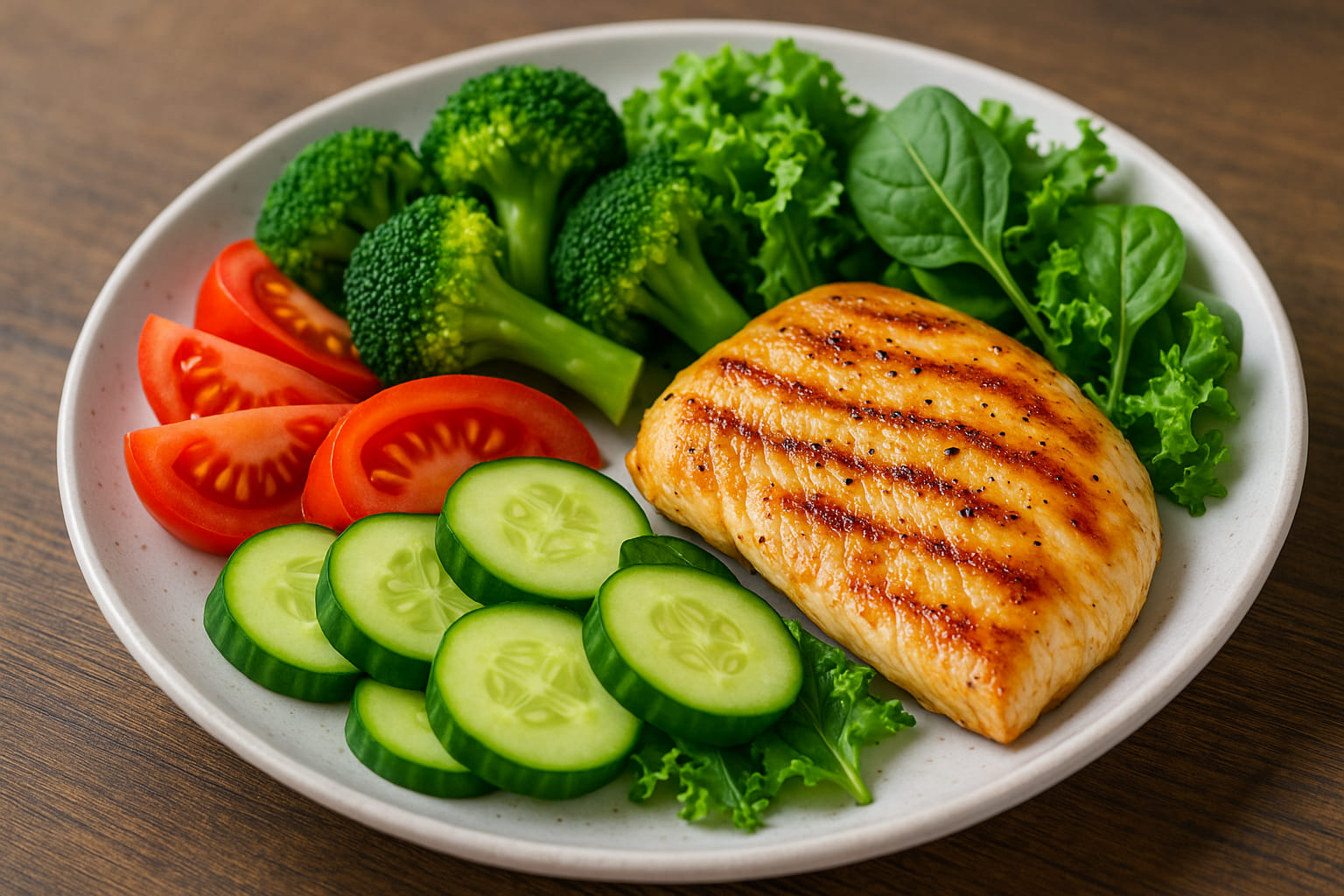Piatto sano con verdure e proteine