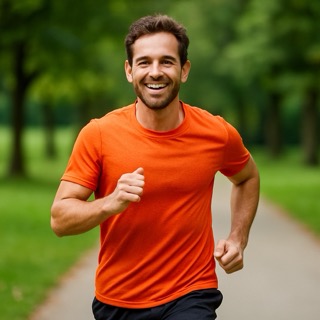 Uomo che corre all'aperto