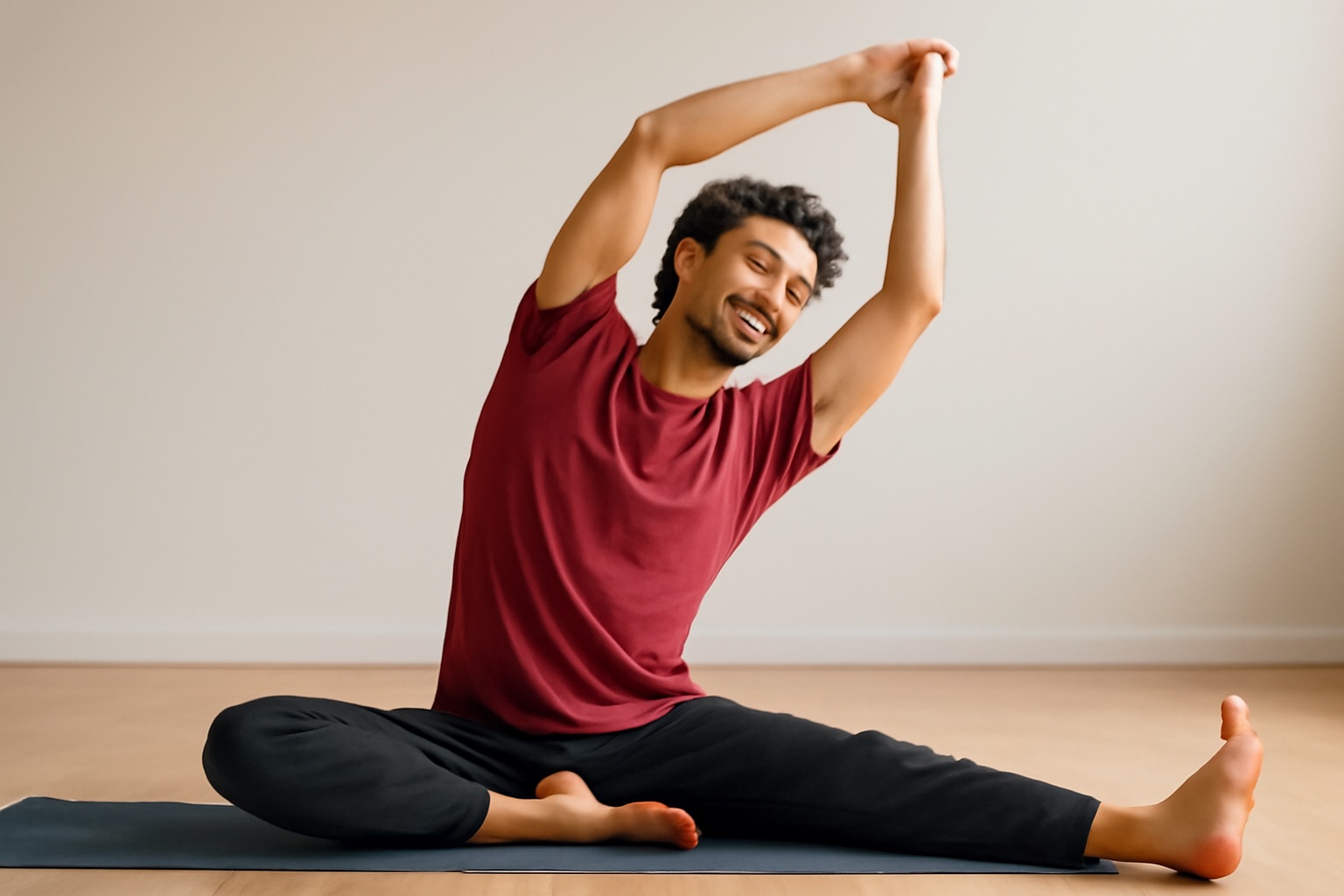 Uomo che fa yoga